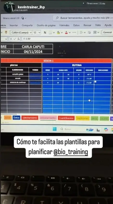 Historia de Instagram de cliente Biotraining 3